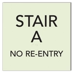 "Photoluminescent Stair ID (No Re-Entry) - Houston 4 Floors or More"