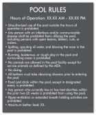 Rhode Island Pool Rules Sign