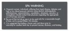 Rhode Island Spa Warning Sign