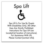 Spa Lift Rules w/ISA Symbol
