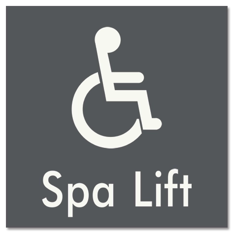 Spa Lift Sign w/ISA Symbol