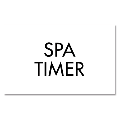 Spa Timer Sign