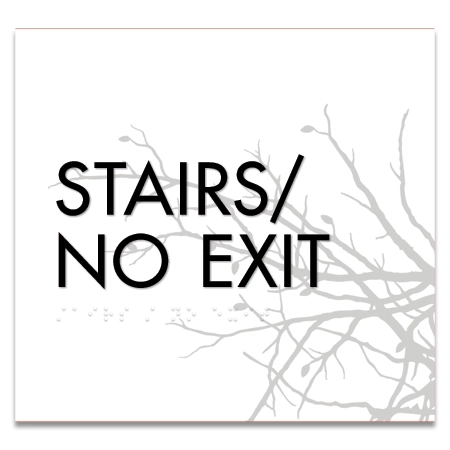 "Stairs/No Exit" Egress Sign - CA Compliant