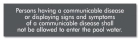 Tennessee Communicable Disease Pool Sign