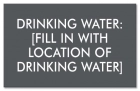 Texas Drinking Water Location Sign
