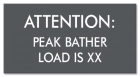 Utah Peak Bather Load Pool Sign