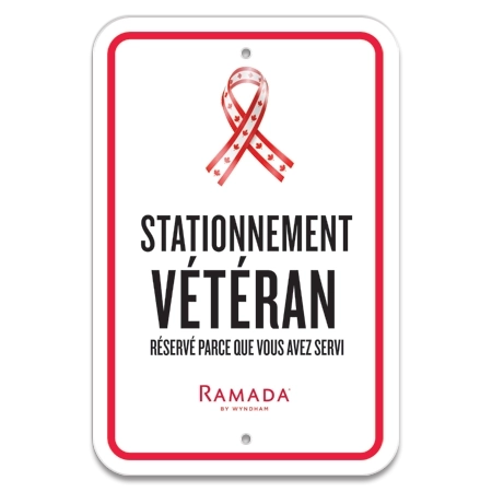 Veteran Parking Sign - French