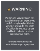Warning Sign: Plastic and Vinyl
