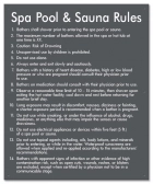 Washington DC Spa & Sauna Rules Sign