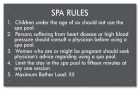 Washington Spa Rules Sign