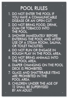Wisconsin Pool Rules Sign
