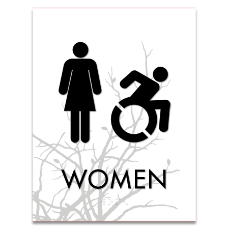 Women Sign w/Female & Dynamic ISA Symbols