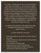 California Spanish Human Trafficking Notice