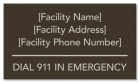 Emergency Dial 911 Pool Sign