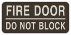Fire Door - Do Not Block Label - 4 Pack