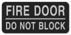 Fire Door - Do Not Block Label - 4 Pack