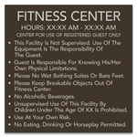 Fitness Center Rules Sign