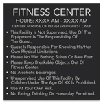 Fitness Center Rules Sign