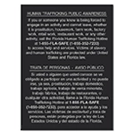 Florida Code - Human Trafficking Notice - Acrylic Material