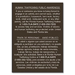 Florida Human Trafficking Notice English Spanish Sign