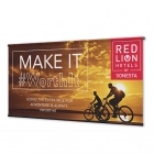 Front Desk Banner with Wall Mounting System