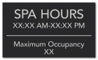 Georgia Spa Hours and Occupancy Sign