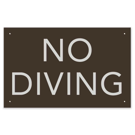 Idaho No Diving Sign