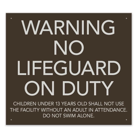 Idaho No Lifeguard Warning Sign