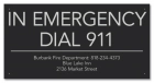 In Emergency Dial 911 (Facility Name) - California Code