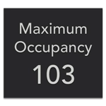 Maximum Occupancy Sign