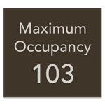 Maximum Occupancy Sign