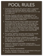 Minnesota Pool Rules Sign