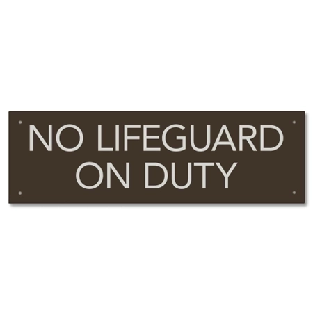 Montana No Lifeguard On Duty Sign