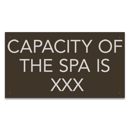 Montana Spa Capacity Sign