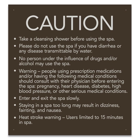 Montana Spa Rules Sign