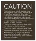 New Jersey Hot Tub Spa Caution Sign