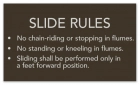 New York White-Water Slide Rules Sign