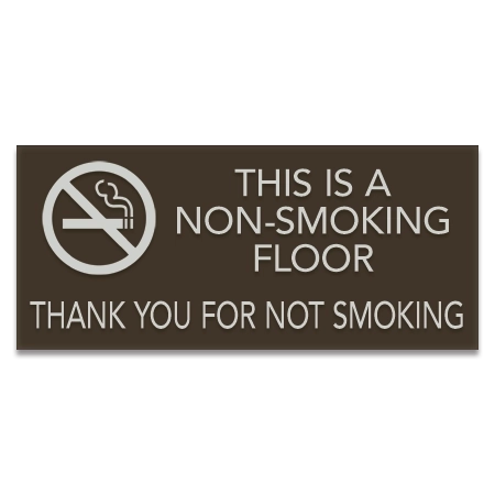 Non-Smoking Floor Sign w/Symbol
