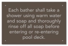 Ontario Canada Shower Rules Sign