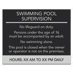 Pool Supervision Sign - NJ Compliant