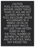Province Pool Rules Sign - Ontario Compliant: Canada