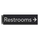 "Restroom" Perpendicular Overhead Sign