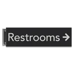 "Restroom" Perpendicular Overhead Sign