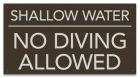 Shallow Water No Diving Sign - Arizona and South Carolina