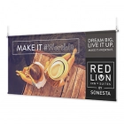 Singular Banner with Trapeze Bar Hanging Mount