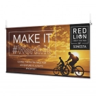 Singular Banner with Trapeze Bar Hanging Mount