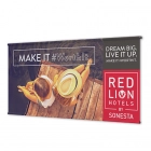 Singular Banner with Wall Mounting System
