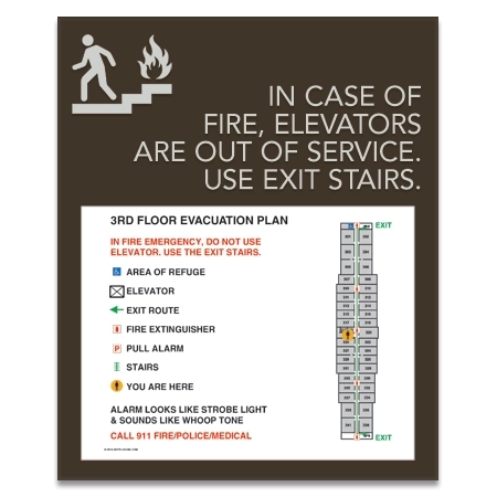 Standard Elevator Evacuation Plans - CA Compliant