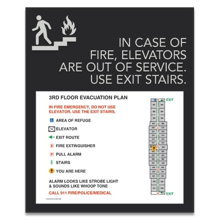 Standard Elevator Evacuation Plans - CA Compliant