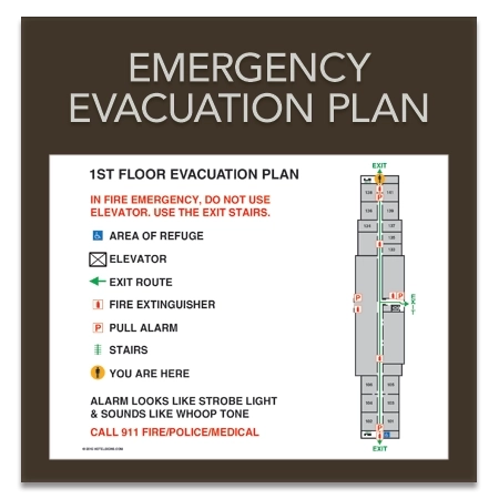 Standard Entrance Evacuation Plans - CA Compliant